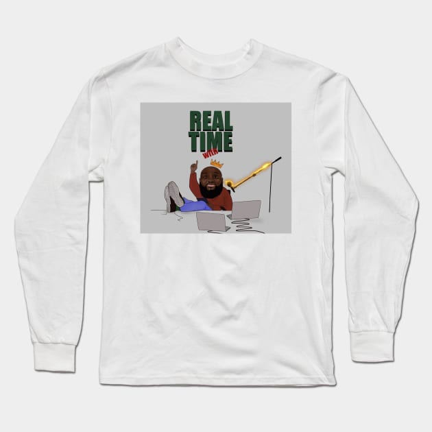 RealTime Hot Mic Tee Long Sleeve T-Shirt by Real Time with Prince Blue